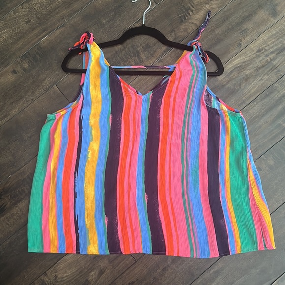 Multi color Striped tank, size XL - Picture 2 of 4